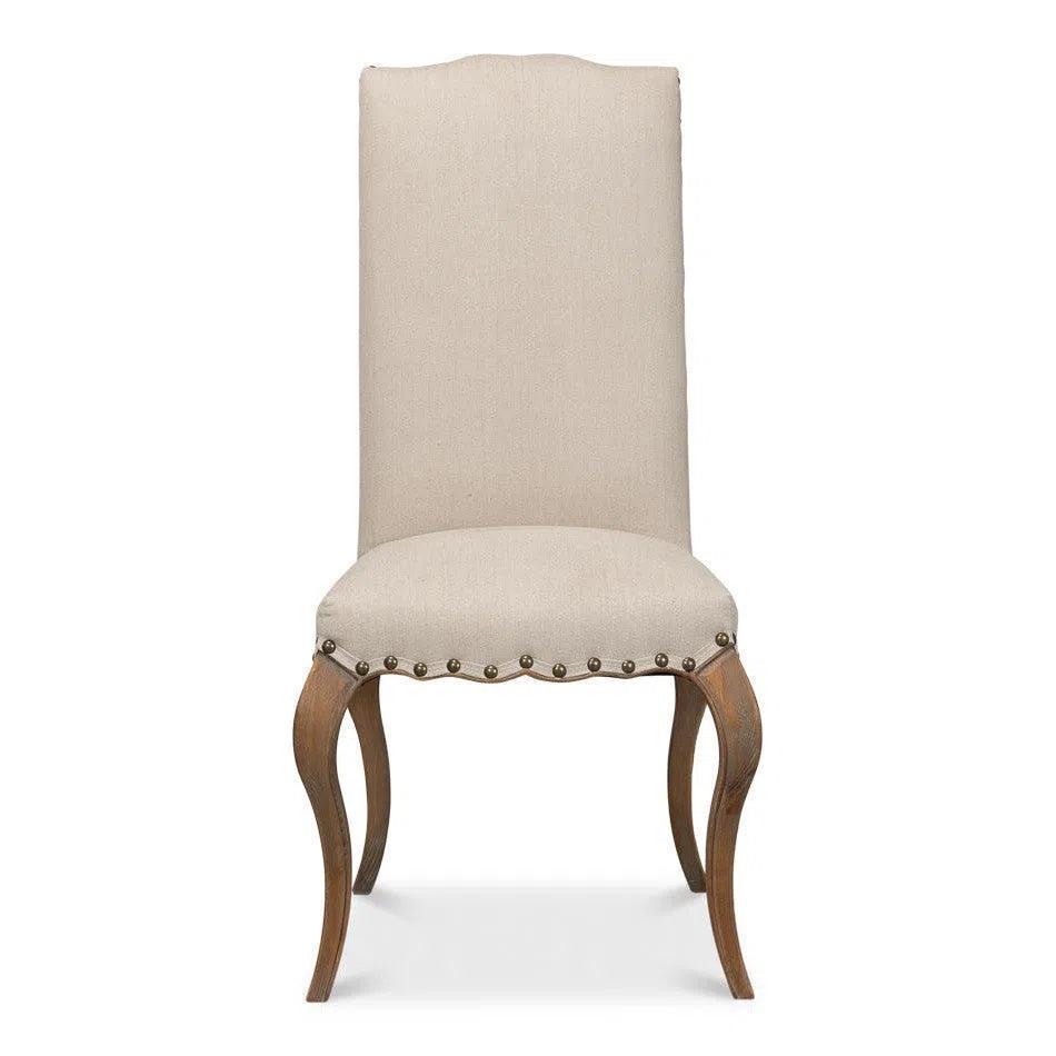 Thorne Linen Armless Dining Chair 2PC - LOOMLAN - Sarreid - Dining Chairs