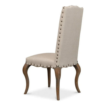 Thorne Linen Armless Dining Chair 2PC - LOOMLAN - Sarreid - Dining Chairs