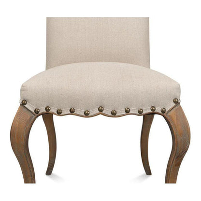 Thorne Linen Armless Dining Chair 2PC - LOOMLAN - Sarreid - Dining Chairs