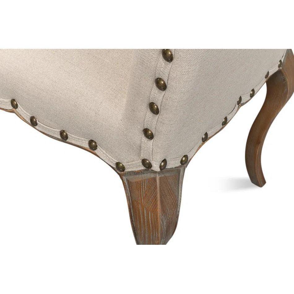 Thorne Linen Armless Dining Chair 2PC - LOOMLAN - Sarreid - Dining Chairs