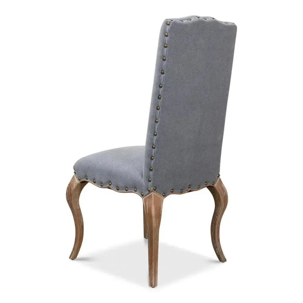 Thorne Linen Armless Dining Chair 2PC - LOOMLAN - Sarreid - Dining Chairs