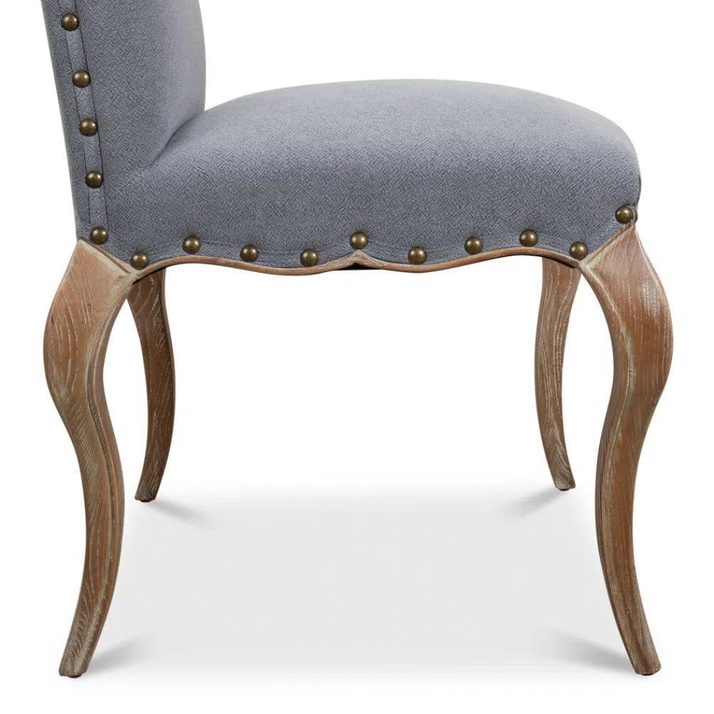 Thorne Linen Armless Dining Chair 2PC - LOOMLAN - Sarreid - Dining Chairs