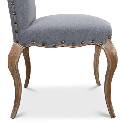 Thorne Linen Armless Dining Chair 2PC - LOOMLAN - Sarreid - Dining Chairs