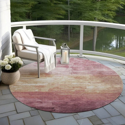 Thornelle Pink Washable Indoor - Outdoor Rug - LOOMLAN - LOOMLAN Rugs - Outdoor Rugs