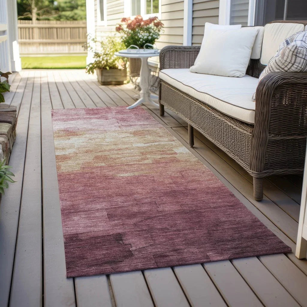 Thornelle Pink Washable Indoor - Outdoor Rug - LOOMLAN - LOOMLAN Rugs - Outdoor Rugs