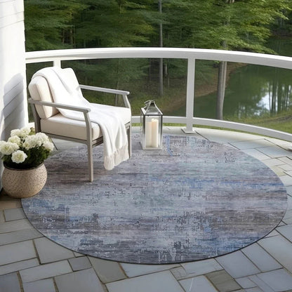 Thornyx Gray Washable Indoor - Outdoor Rug - LOOMLAN - LOOMLAN Rugs - Outdoor Rugs