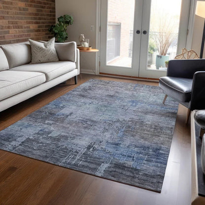 Thornyx Gray Washable Indoor - Outdoor Rug - LOOMLAN - LOOMLAN Rugs - Outdoor Rugs