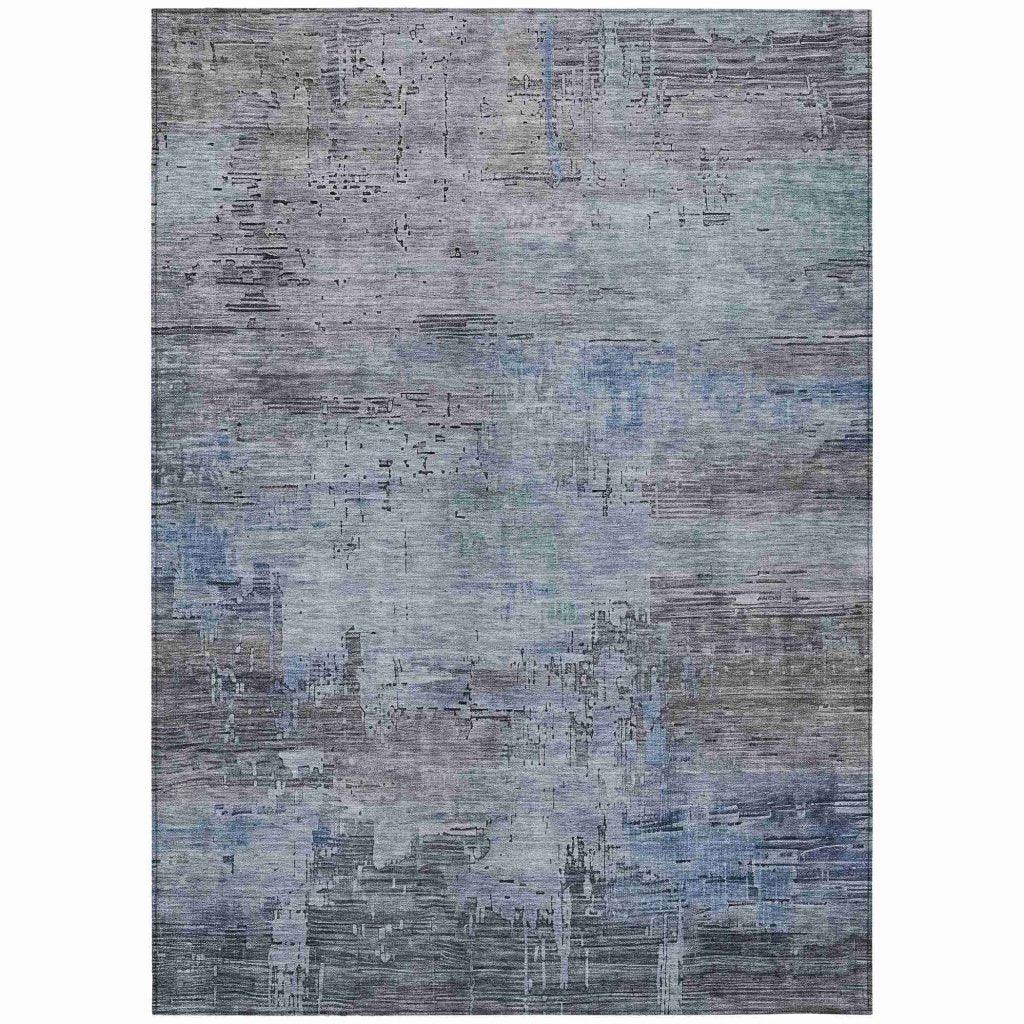 Thornyx Gray Washable Indoor - Outdoor Rug - LOOMLAN - LOOMLAN Rugs - Outdoor Rugs