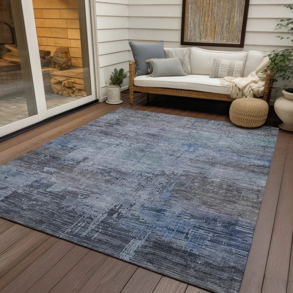 Thornyx Gray Washable Indoor - Outdoor Rug - LOOMLAN - LOOMLAN Rugs - Outdoor Rugs