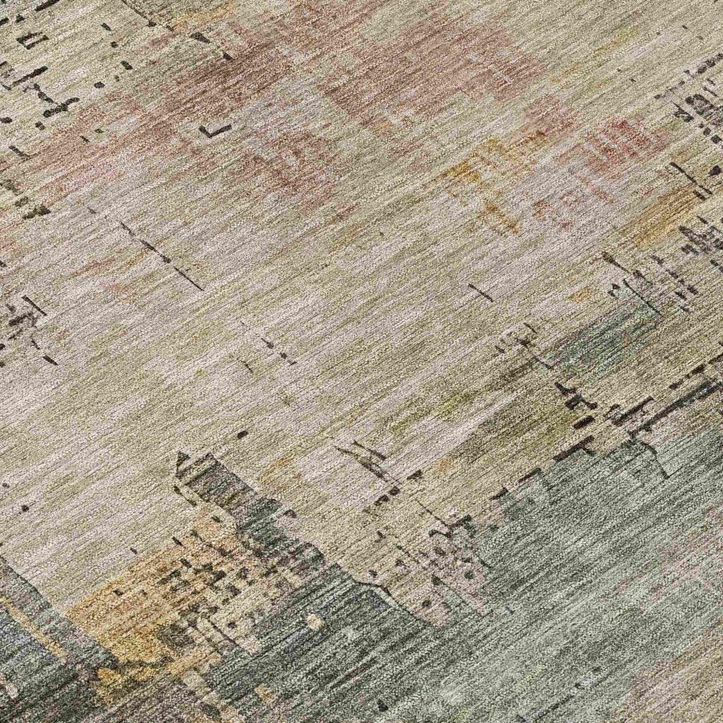 Thornyx Green Washable Indoor - Outdoor Rug - LOOMLAN - LOOMLAN Rugs - Outdoor Rugs