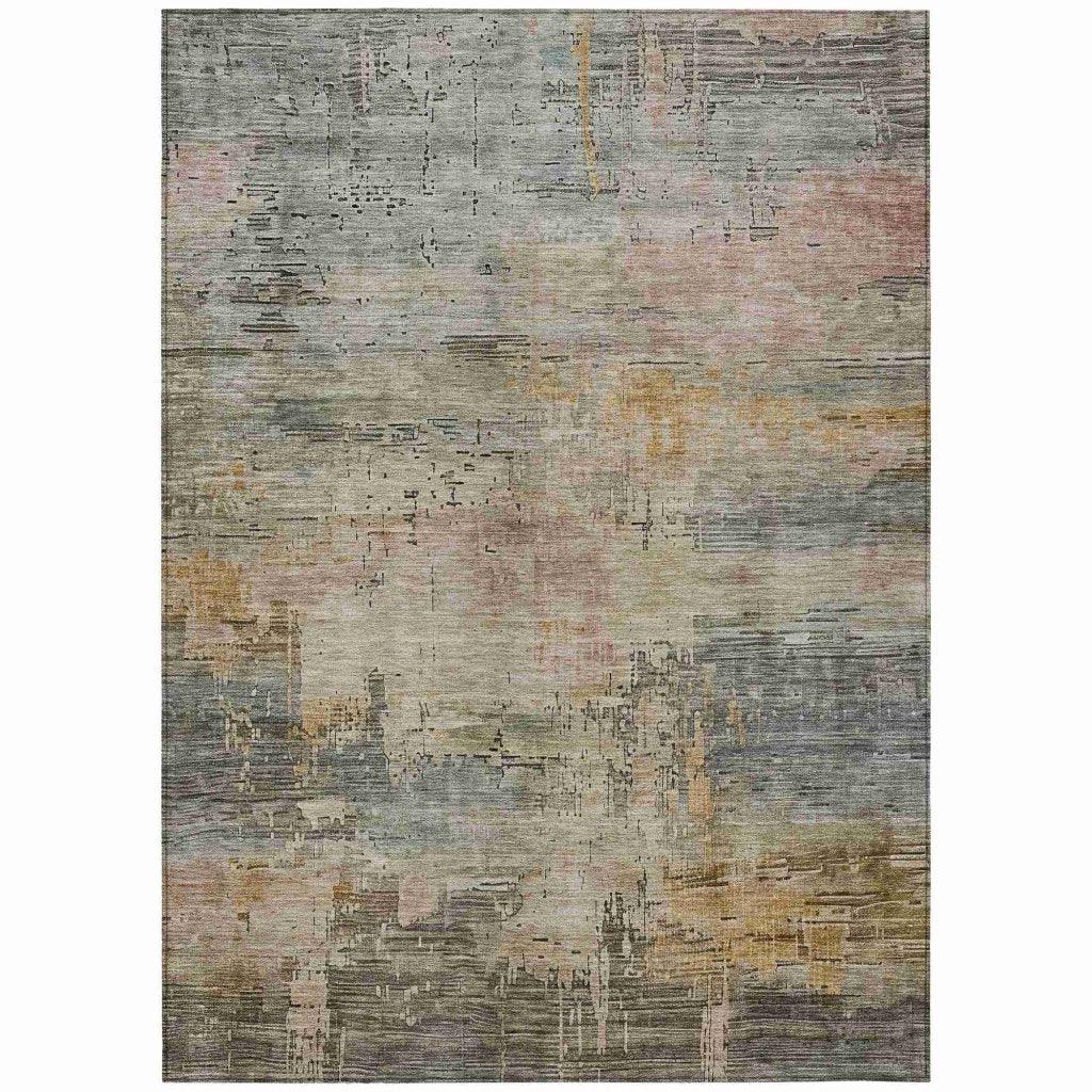 Thornyx Green Washable Indoor - Outdoor Rug - LOOMLAN - LOOMLAN Rugs - Outdoor Rugs