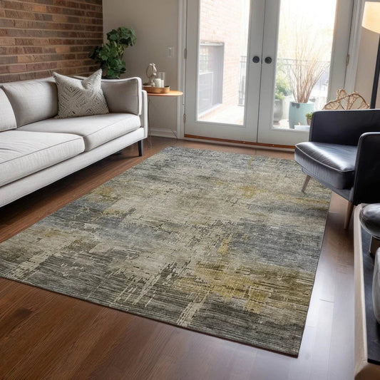 Thornyx Pewter Washable Indoor - Outdoor Rug - LOOMLAN - LOOMLAN Rugs - Outdoor Rugs