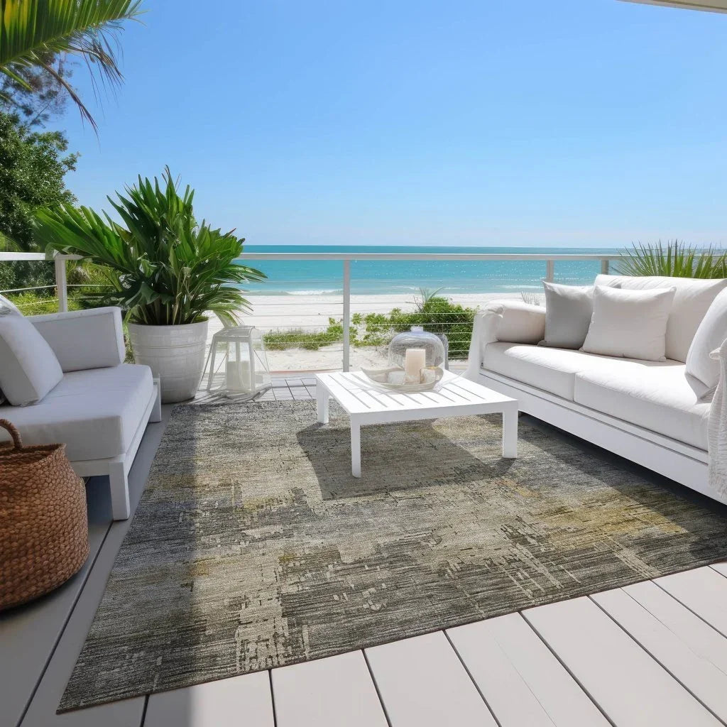 Thornyx Pewter Washable Indoor - Outdoor Rug - LOOMLAN - LOOMLAN Rugs - Outdoor Rugs