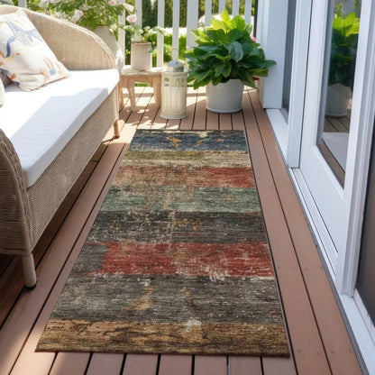 Threadin Green Washable Indoor - Outdoor Rug - LOOMLAN - LOOMLAN Rugs - Outdoor Rugs