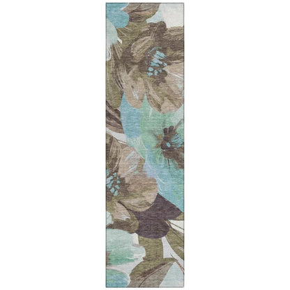 Threadiva Brown Washable Indoor - Outdoor Rug - LOOMLAN - LOOMLAN Rugs - Outdoor Rugs