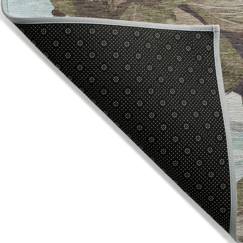 Threadiva Brown Washable Indoor - Outdoor Rug - LOOMLAN - LOOMLAN Rugs - Outdoor Rugs