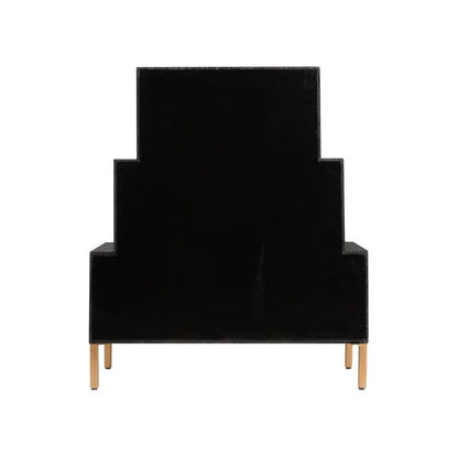 Three Tiered Wood Coverd Black Chest - LOOMLAN - Chelsea House - Chests