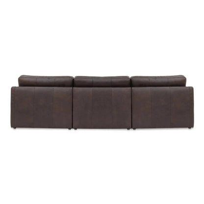 Thurlow Brown Leather Modular Sofa-Modular Sofas-Moe's Home-LOOMLAN