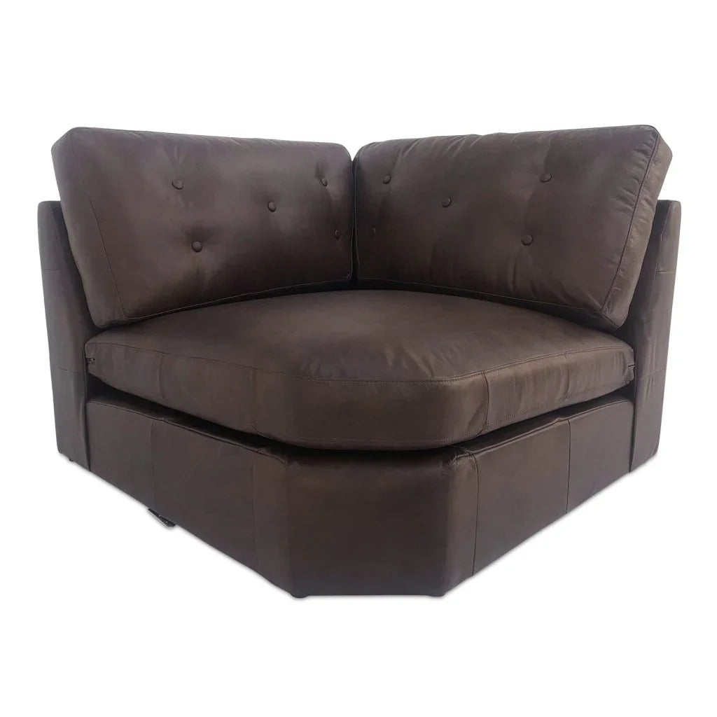 Thurlow Leather Corner Modular Sofa-Modular Sofas-Moe's Home-LOOMLAN