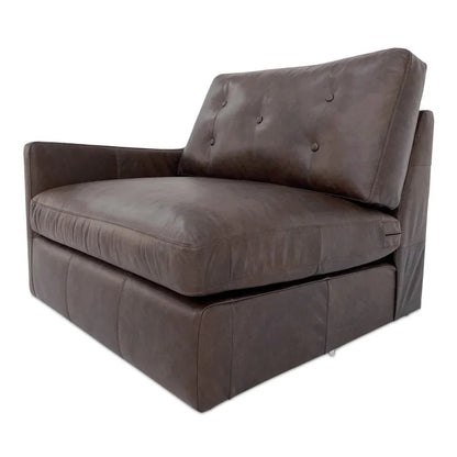 Thurlow Leather Left Arm Facing Corner Modular Sofa-Modular Sofas-Moe's Home-LOOMLAN