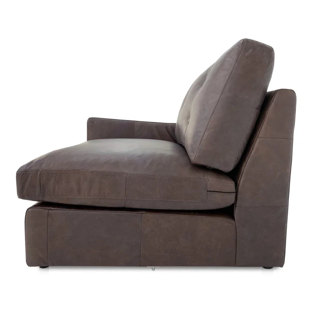 Thurlow Leather Left Arm Facing Corner Modular Sofa-Modular Sofas-Moe's Home-LOOMLAN