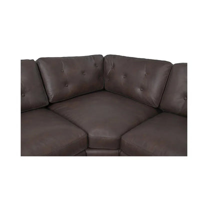 Thurlow Leather U-Shaped Sectional Sofa-Modular Sofas-Moe's Home-LOOMLAN