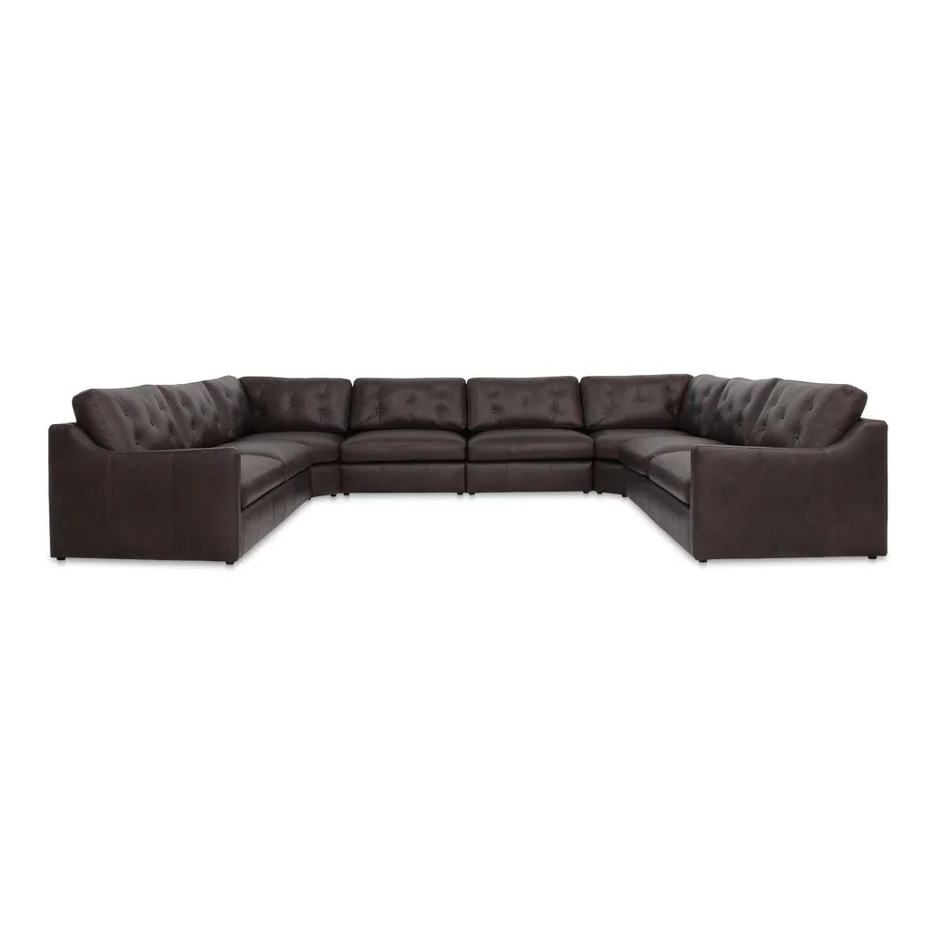 Thurlow Leather U-Shaped Sectional Sofa-Modular Sofas-Moe's Home-With Arms-LOOMLAN