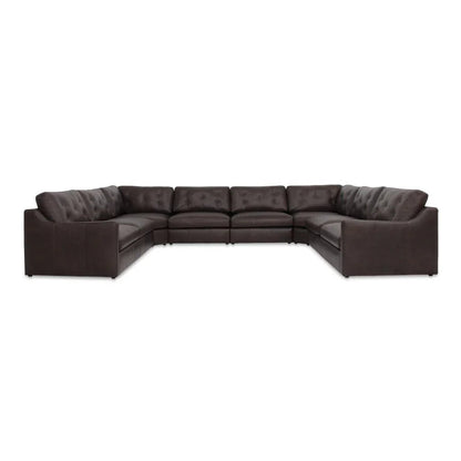 Thurlow Leather U-Shaped Sectional Sofa-Modular Sofas-Moe's Home-With Arms-LOOMLAN