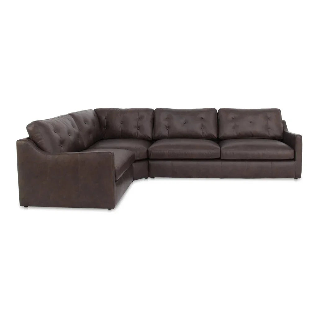 Thurlow Tufted Back Leather Sectional Sofa (Set Of 3)-Modular Sofas-Moe's Home-Left-LOOMLAN