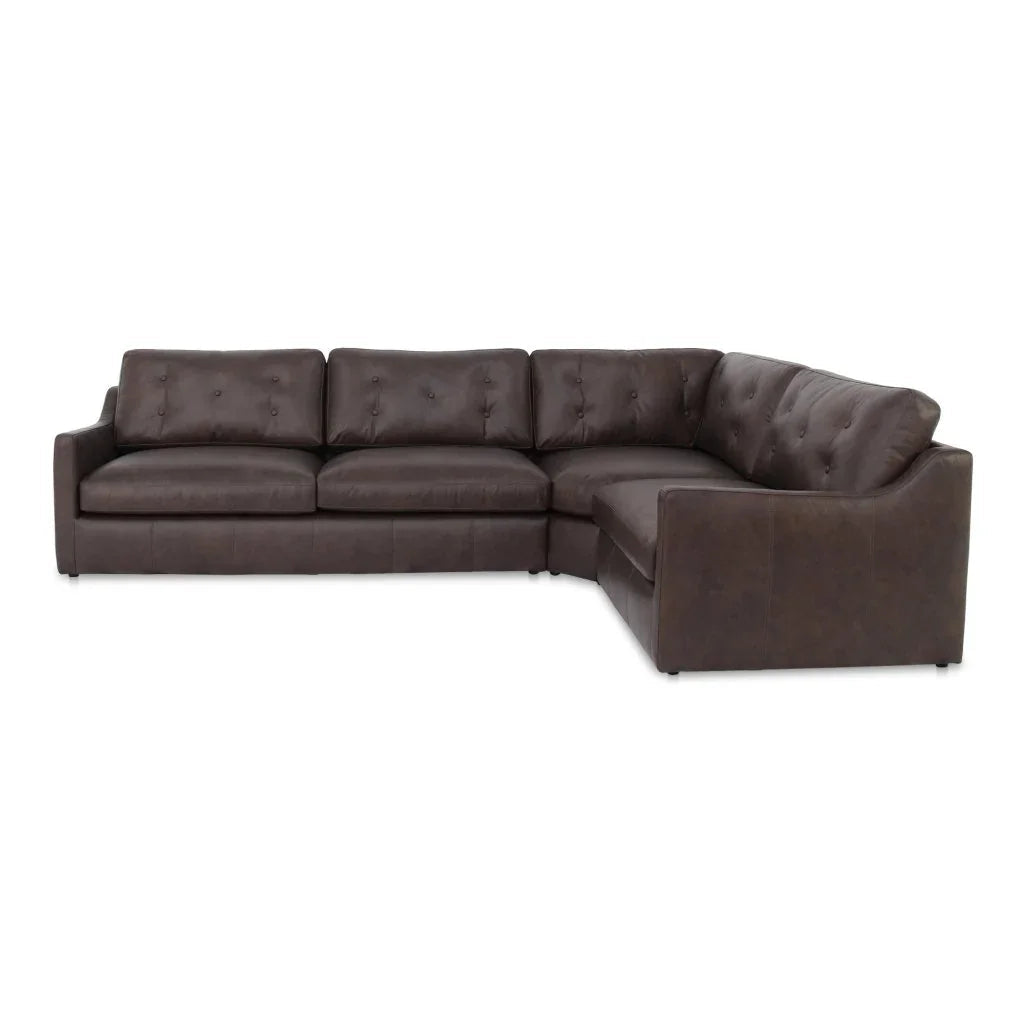 Thurlow Tufted Back Leather Sectional Sofa (Set Of 3)-Modular Sofas-Moe's Home-Right-LOOMLAN