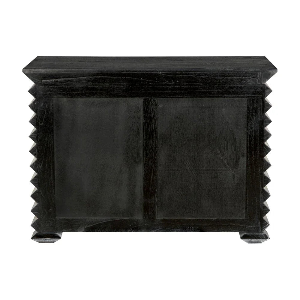Tiago Wooden Three Drawer Chest - LOOMLAN - Noir - Chests