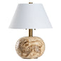 Tibetan Tiger Sculpted Ceramic Table Lamp