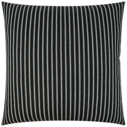Ticking Black Stripes Black Large Throw Pillow Insert - LOOMLAN - D.V. Kap - Throw Pillows