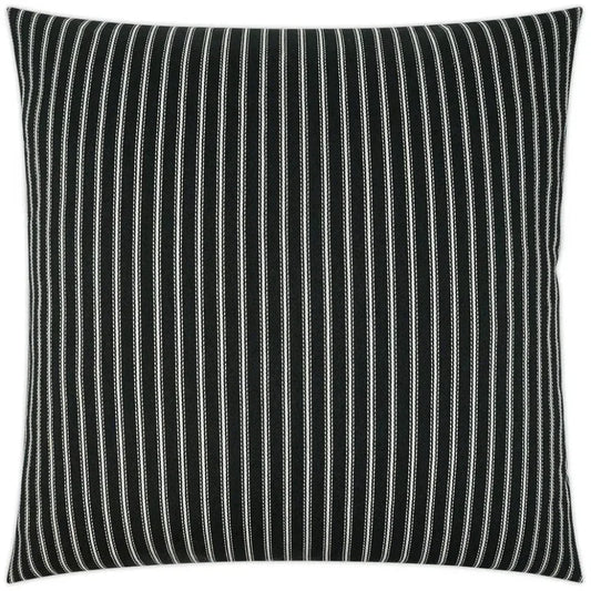 Ticking Black Stripes Black Large Throw Pillow Insert - LOOMLAN - D.V. Kap - Throw Pillows