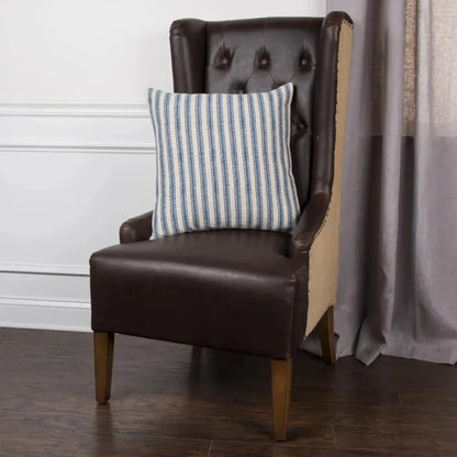 Ticking Stripe Decorative Pillow With Insert - LOOMLAN - LOOMLAN - Throw Pillows