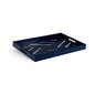 Tidewater Blue Painted Wooden Tray - LOOMLAN - Chelsea House - Trays