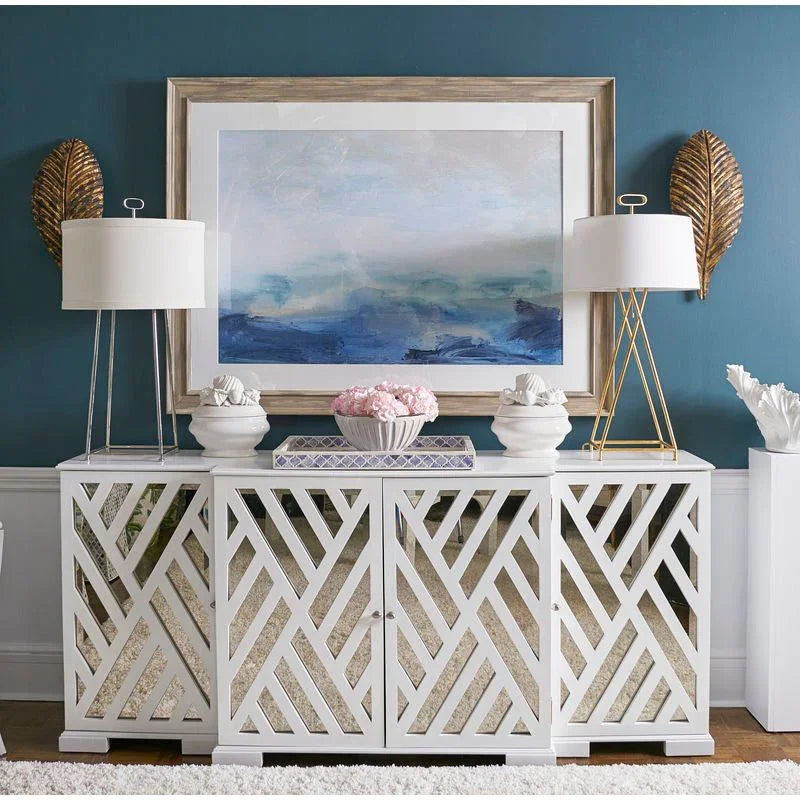 Tidewater Wooden White Cabinet - LOOMLAN - Chelsea House - Accent Cabinets