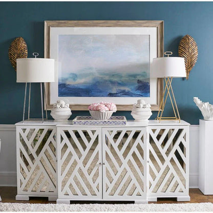 Tidewater Wooden White Cabinet - LOOMLAN - Chelsea House - Accent Cabinets