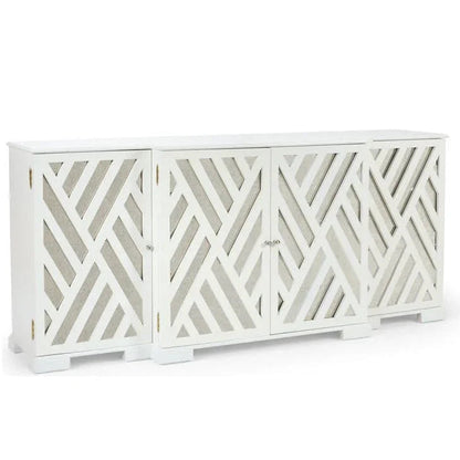 Tidewater Wooden White Cabinet - LOOMLAN - Chelsea House - Accent Cabinets