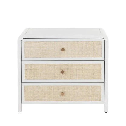 Tierra Nightstand Soft Closing Drawers & Rattan - LOOMLAN - SUNPAN - Nightstands