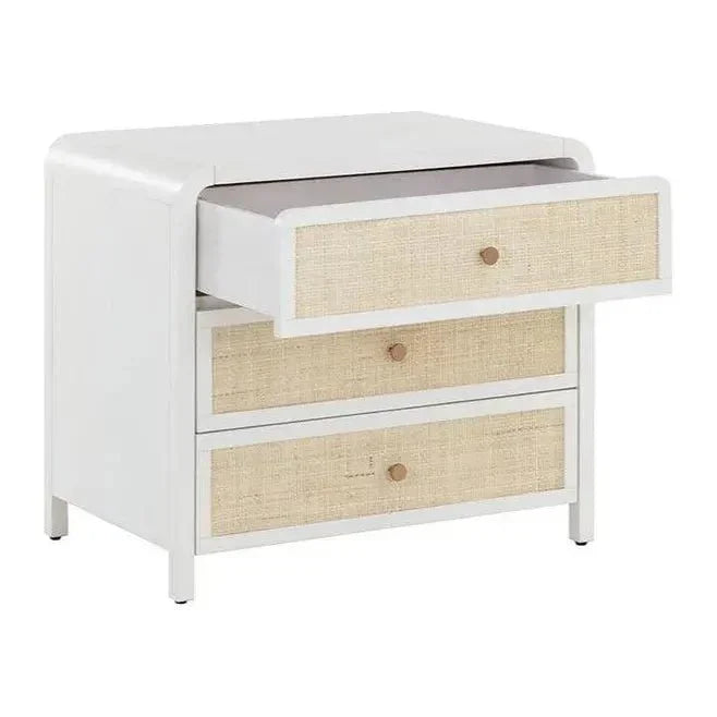 Tierra Nightstand Soft Closing Drawers & Rattan - LOOMLAN - SUNPAN - Nightstands