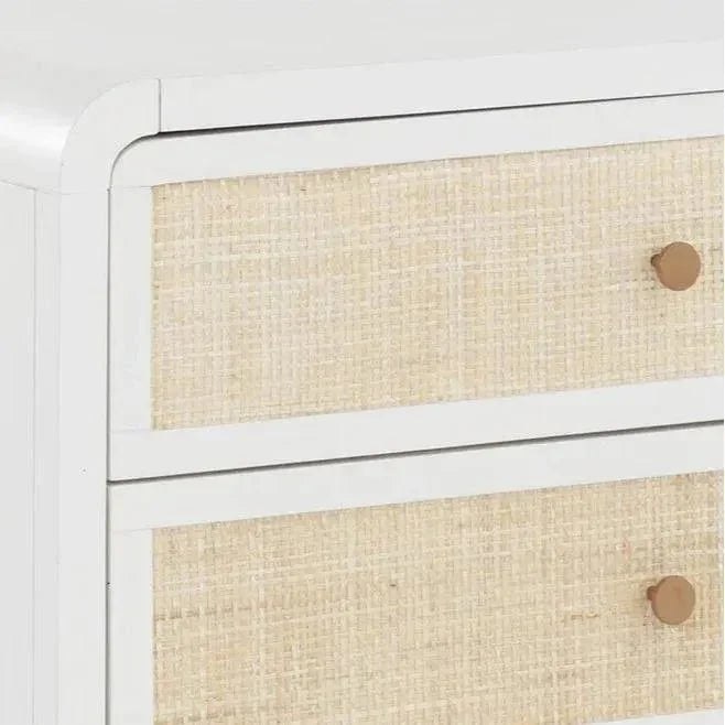 Tierra Nightstand Soft Closing Drawers & Rattan - LOOMLAN - SUNPAN - Nightstands