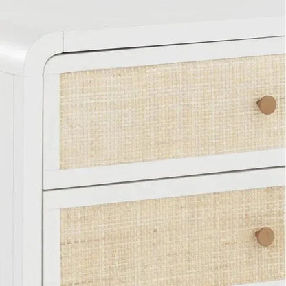 Tierra Nightstand Soft Closing Drawers & Rattan - LOOMLAN - SUNPAN - Nightstands