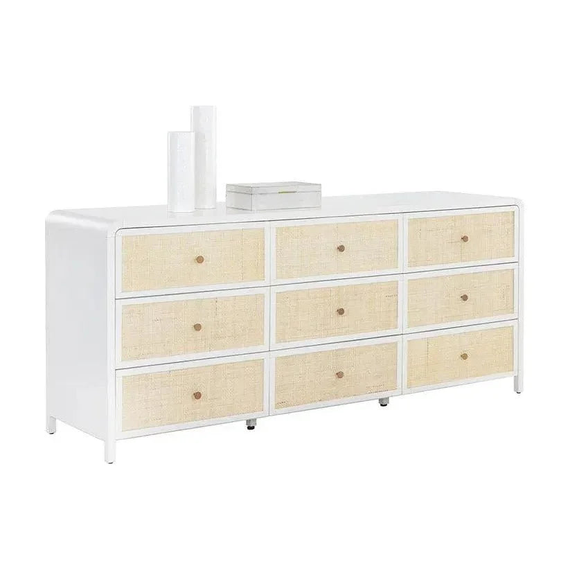 Tierra Wooden Rattan Stylish Dresser - LOOMLAN - SUNPAN - Dressers
