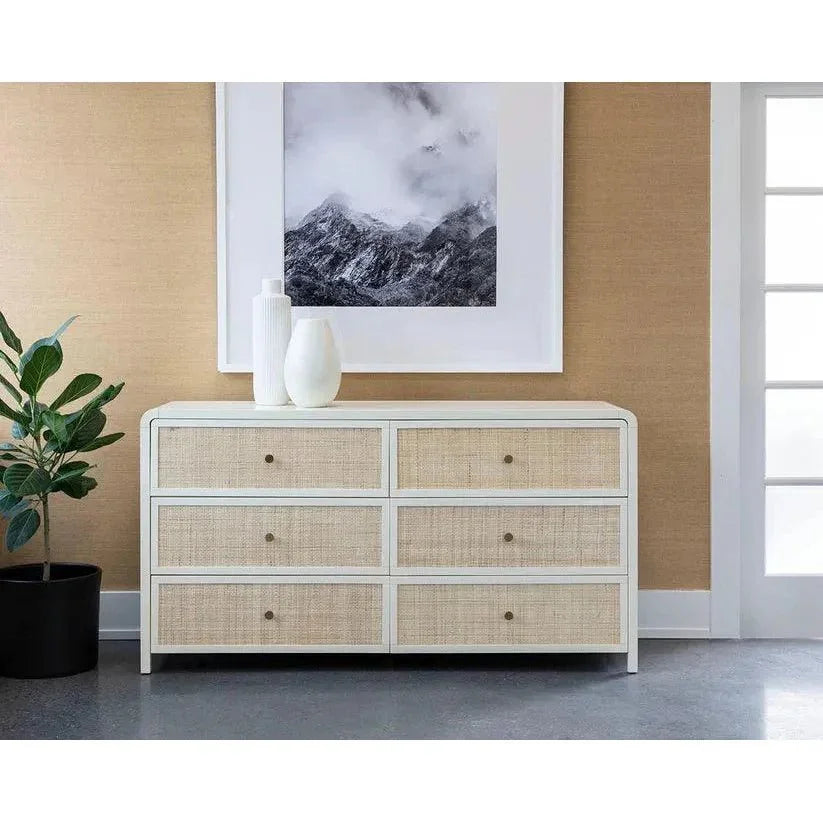 Tierra Wooden Rattan Stylish Dresser - LOOMLAN - SUNPAN - Dressers