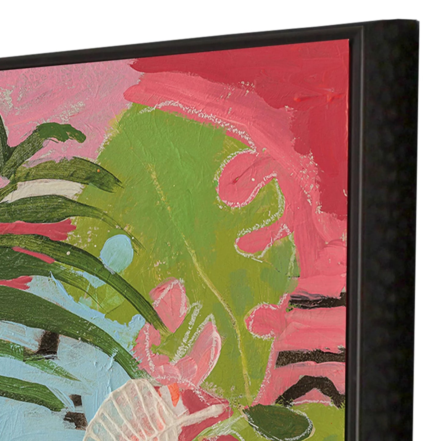 Tiger at Rest Wood Orange Framed Wall Art