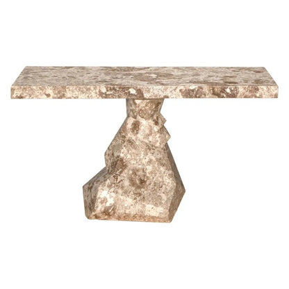Tilden Marble Made Rectangular Console Table - LOOMLAN - Noir - Console Tables
