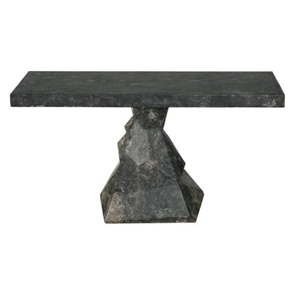 Tilden Marble Made Rectangular Console Table - LOOMLAN - Noir - Console Tables