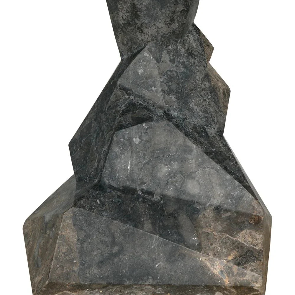 Tilden Marble Made Rectangular Console Table - LOOMLAN - Noir - Console Tables