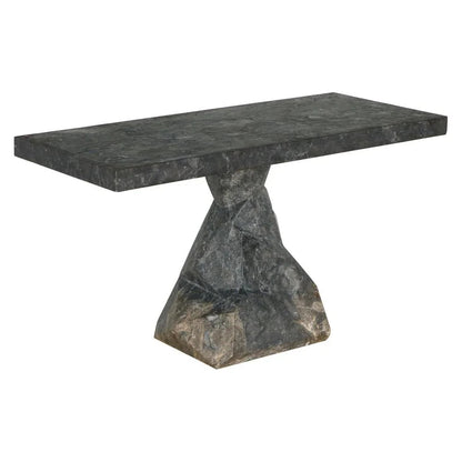 Tilden Marble Made Rectangular Console Table - LOOMLAN - Noir - Console Tables